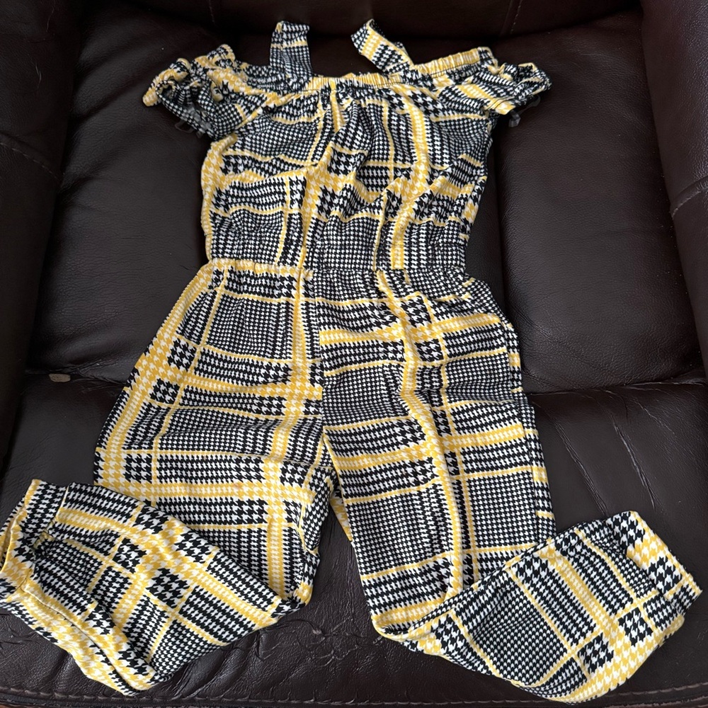 Charming Plaid Jumpsuit for Kids